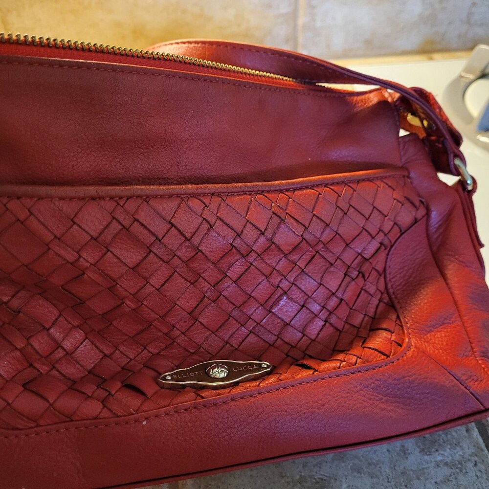 Elliott Lucca orange leather bag